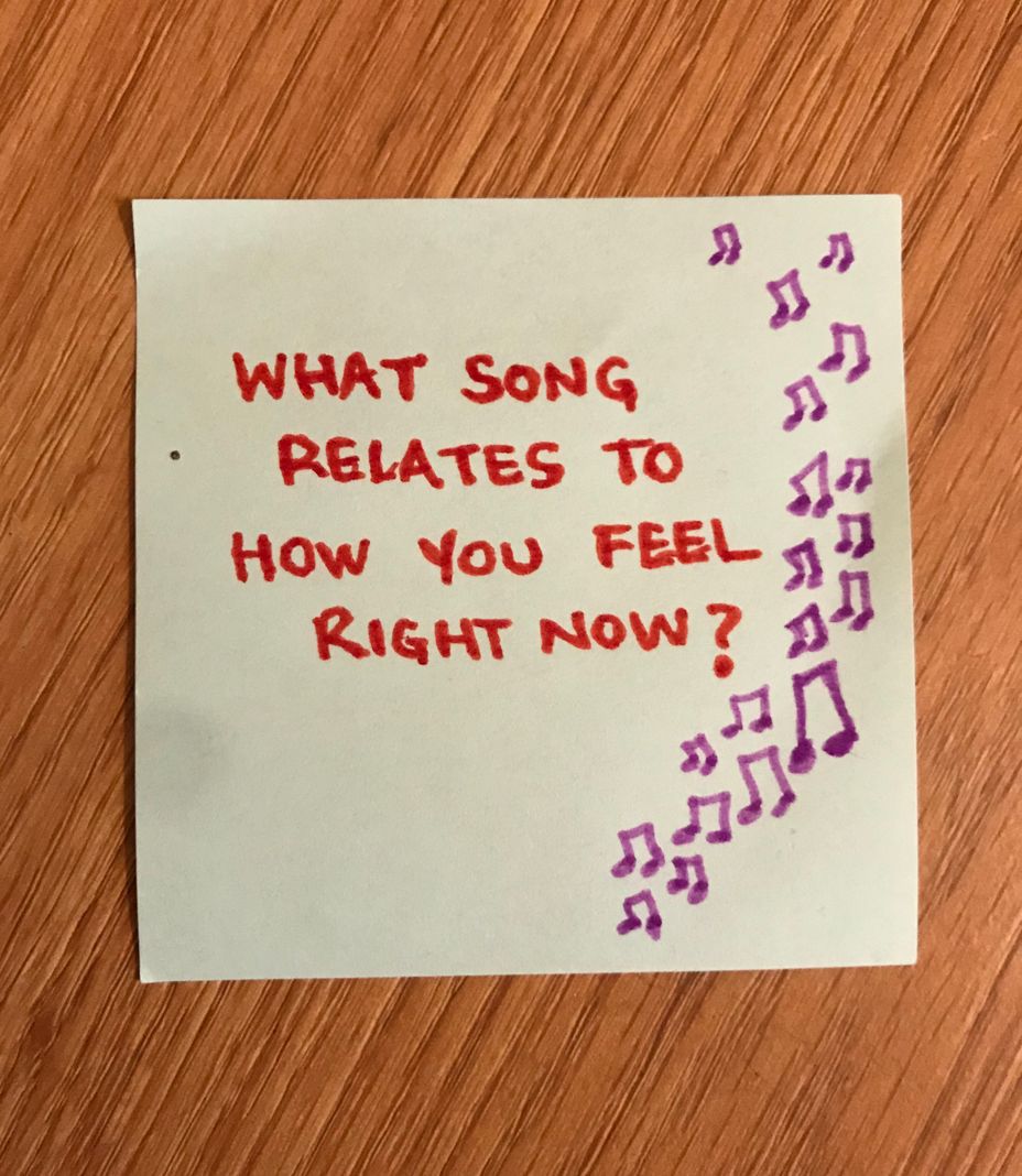 <p>Share a song that relates to how you feel right now 🎵</p>