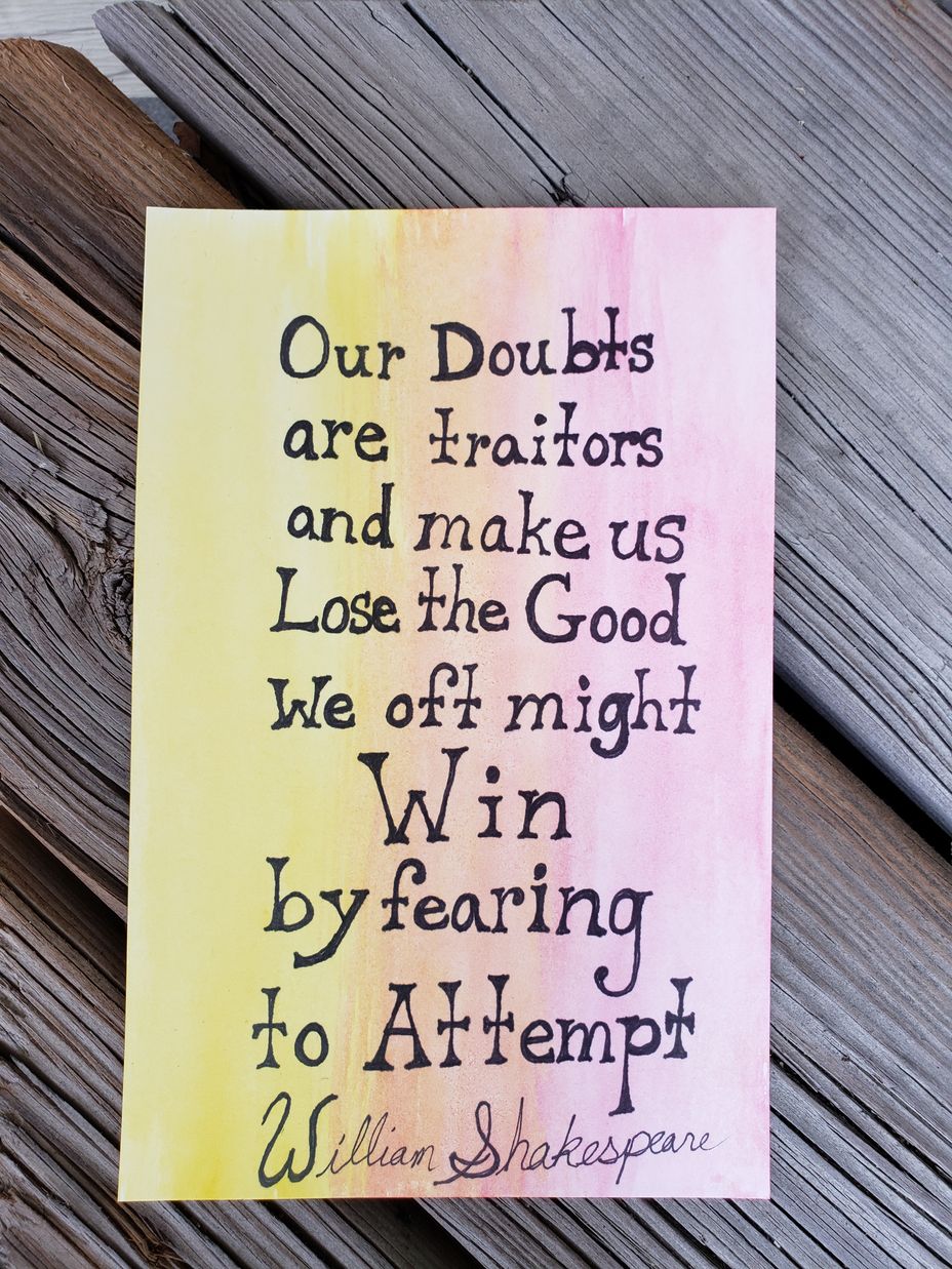<p>What doubts do you have to fight right now? Has conquering doubt ever paid off with a win for you?</p>
