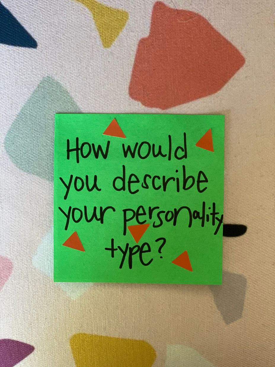 <p>How would you describe your personality type?</p>