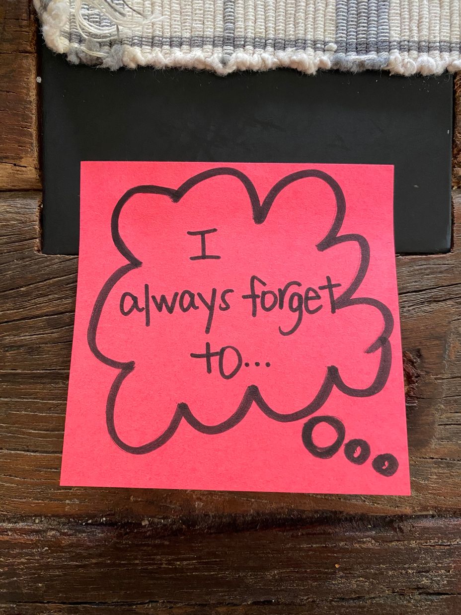 <p>I always forget to...</p>