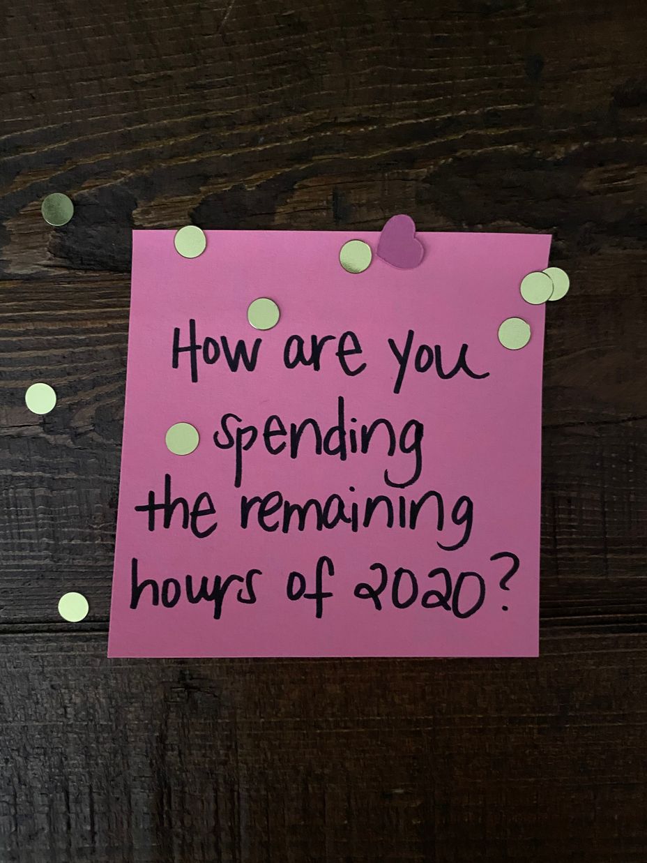 <p>How are you spending the remaining hours of 2020?</p>