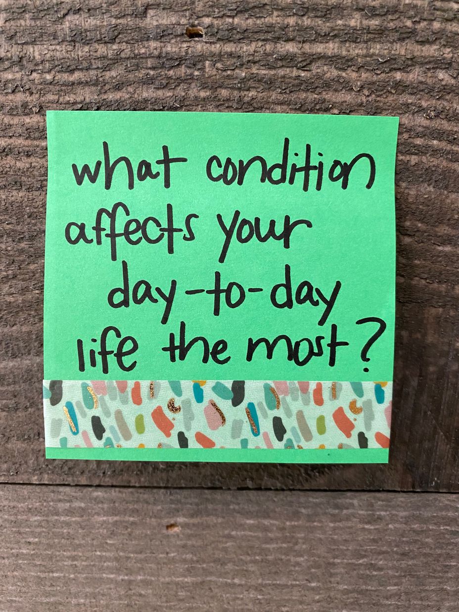 <p>What condition affects your day-to-day life the most?</p>