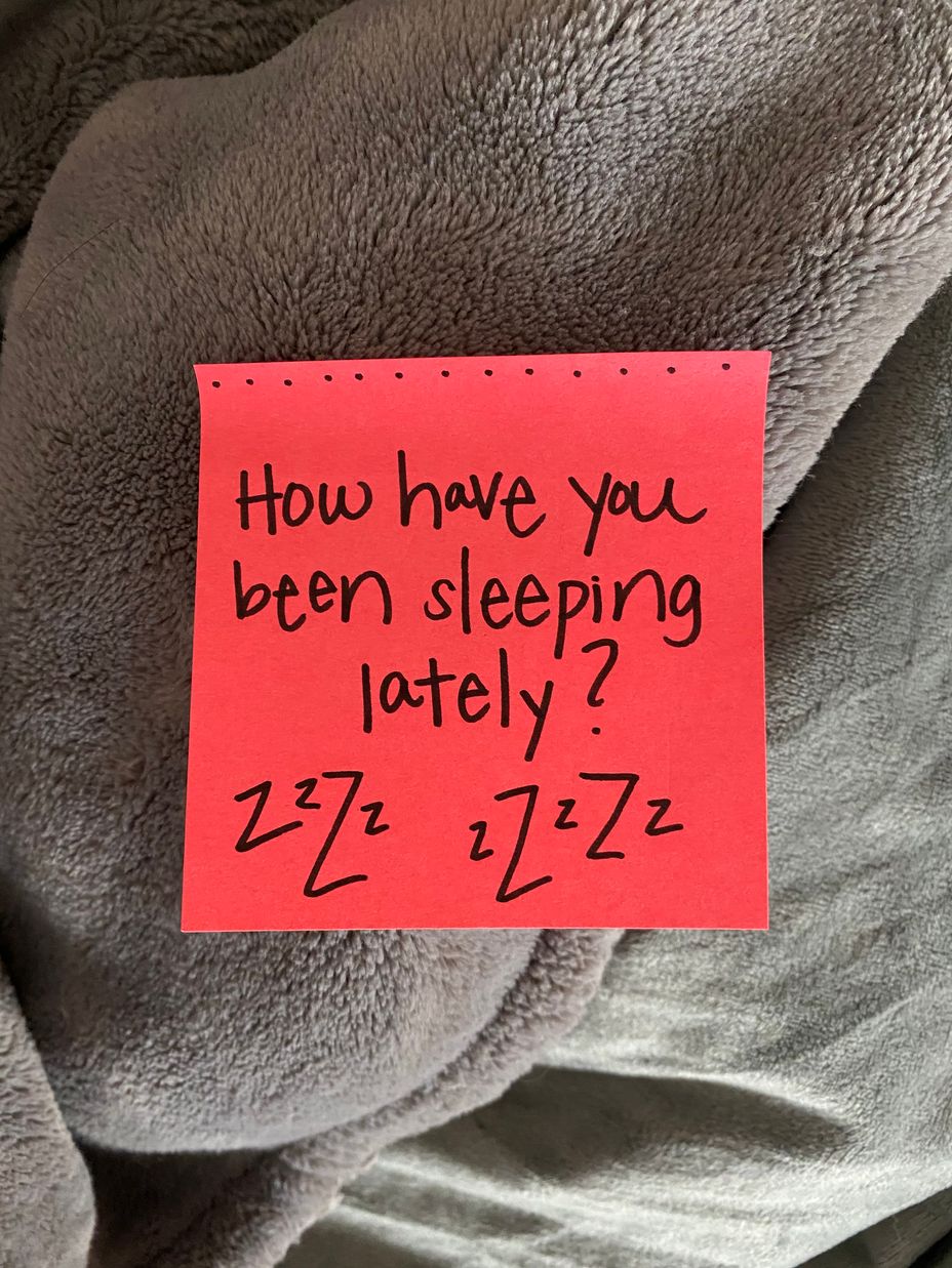 <p>How have you been sleeping lately?</p>