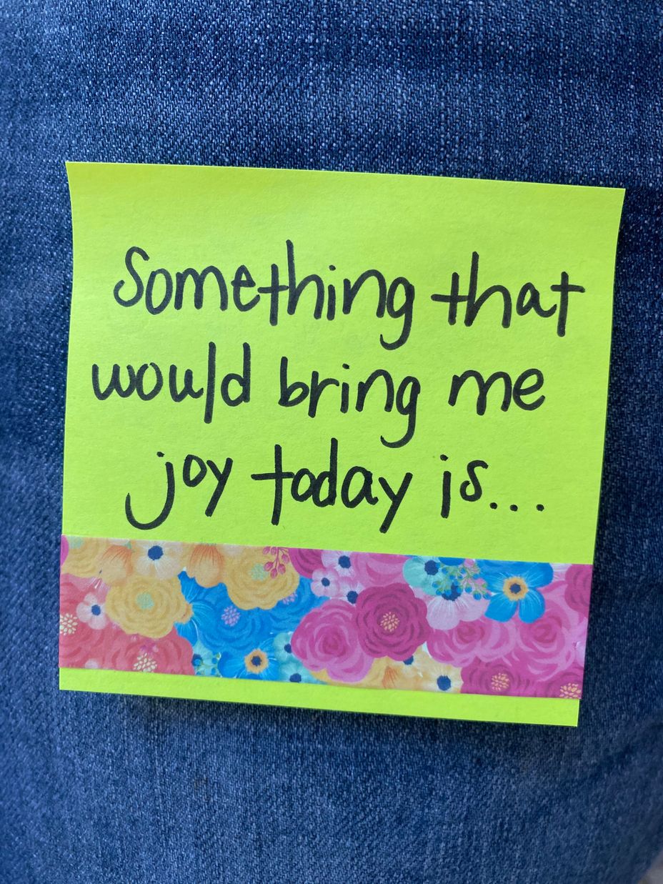 <p>Something that would bring me joy today is...</p>