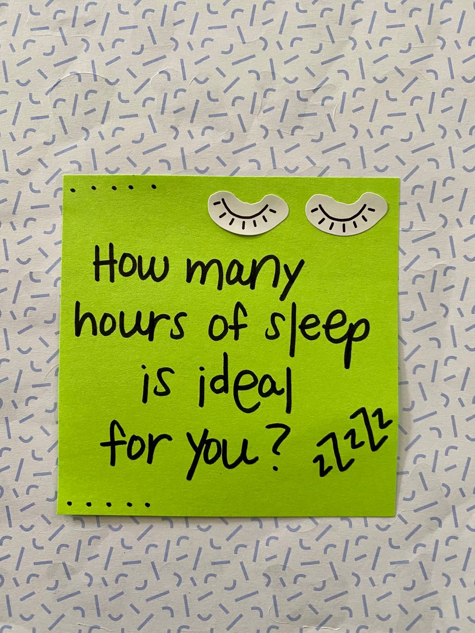 <p>How many hours of sleep is ideal for you?</p>