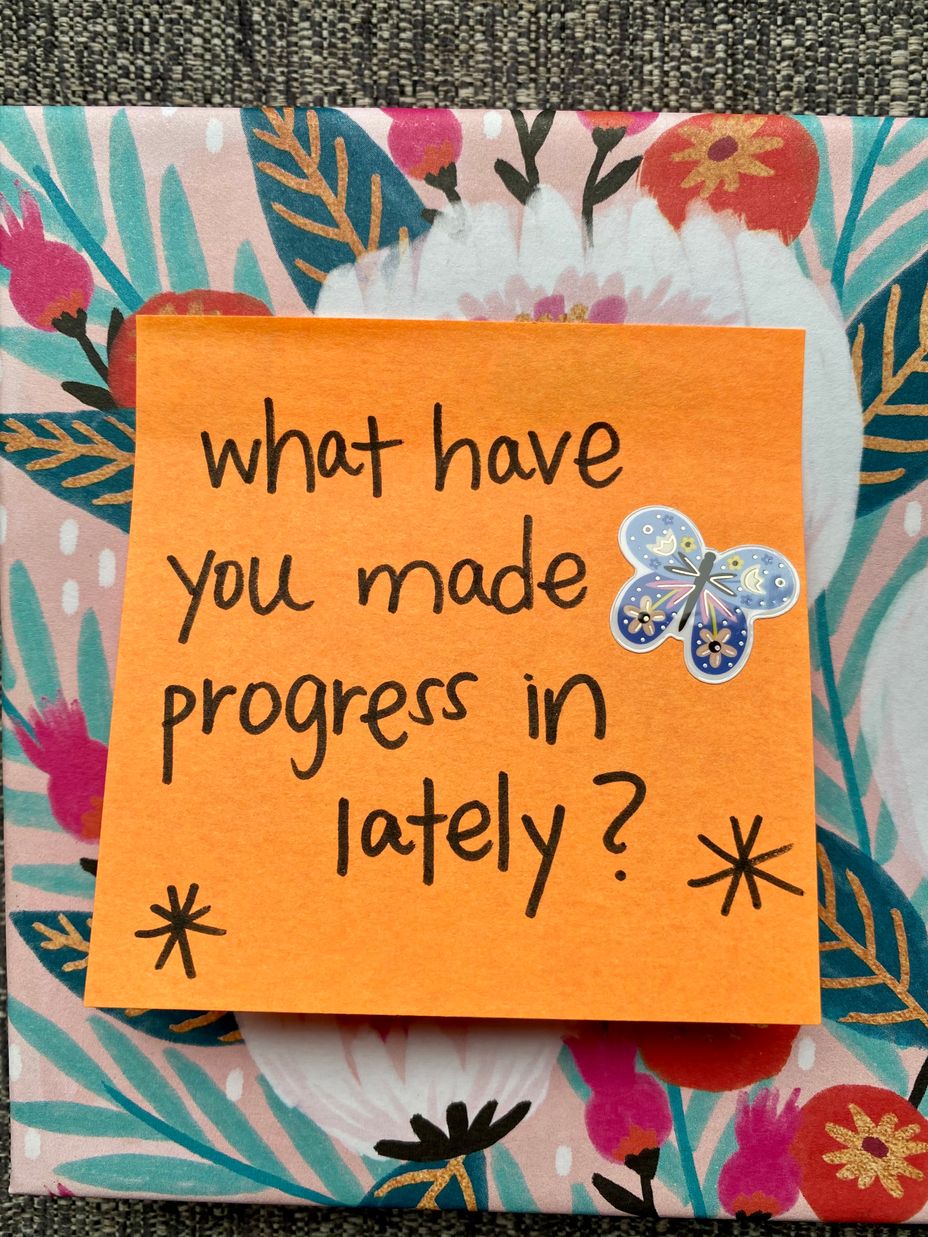 <p>What have you made progress in lately?</p>