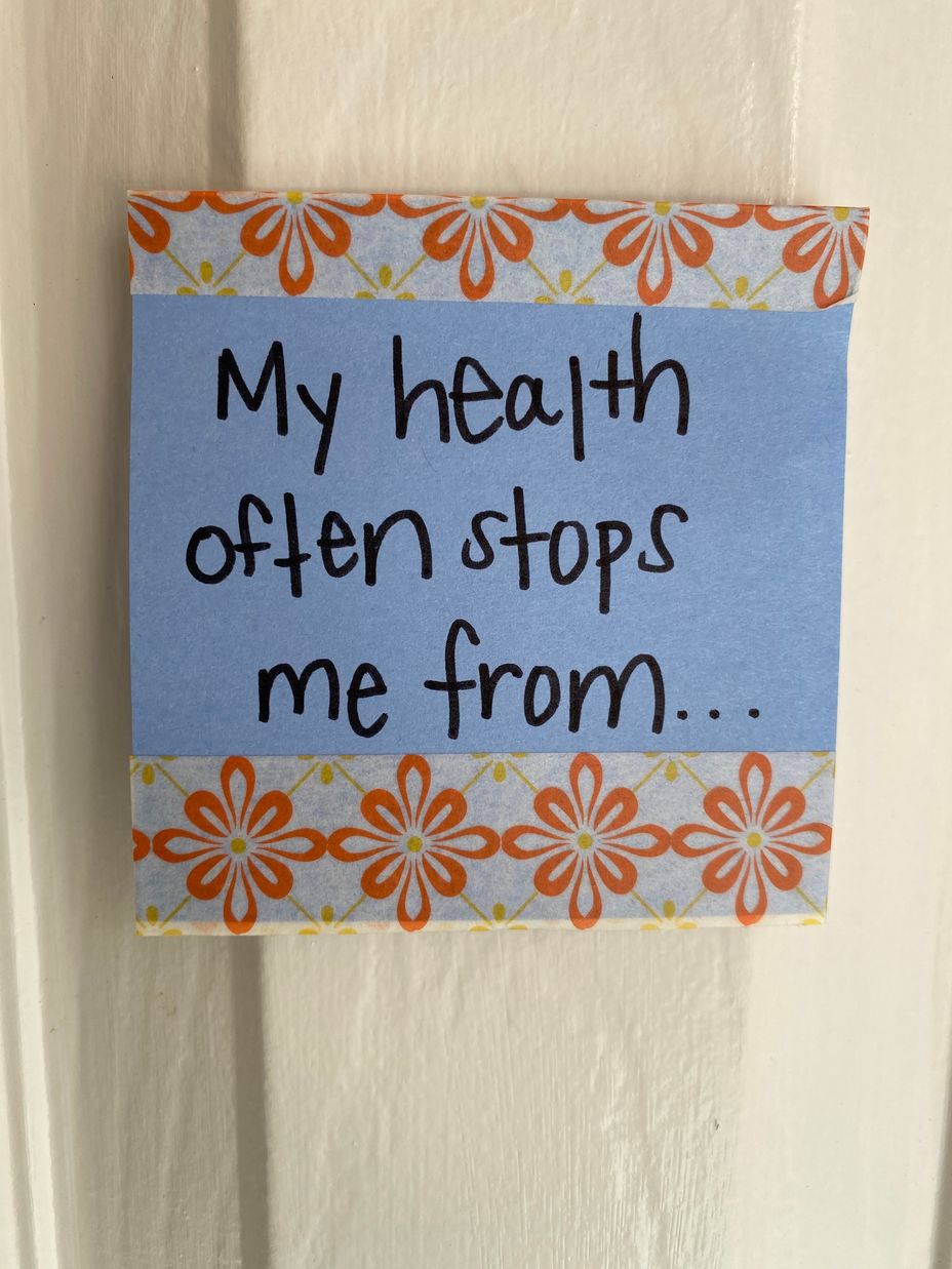 <p>My health often stops me from...</p>