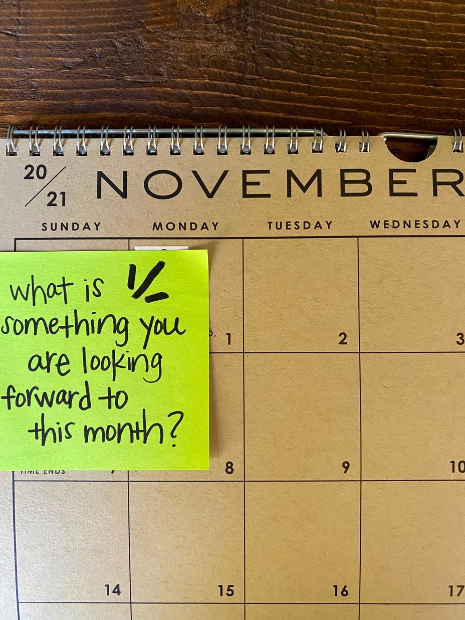 <p>What is something you’re looking forward to this month?</p>