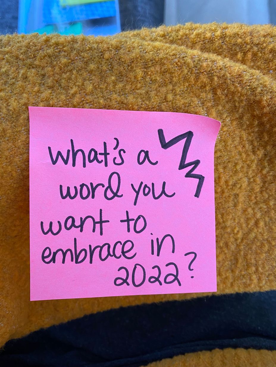 <p>What’s a word you want to embrace in 2022?</p>
