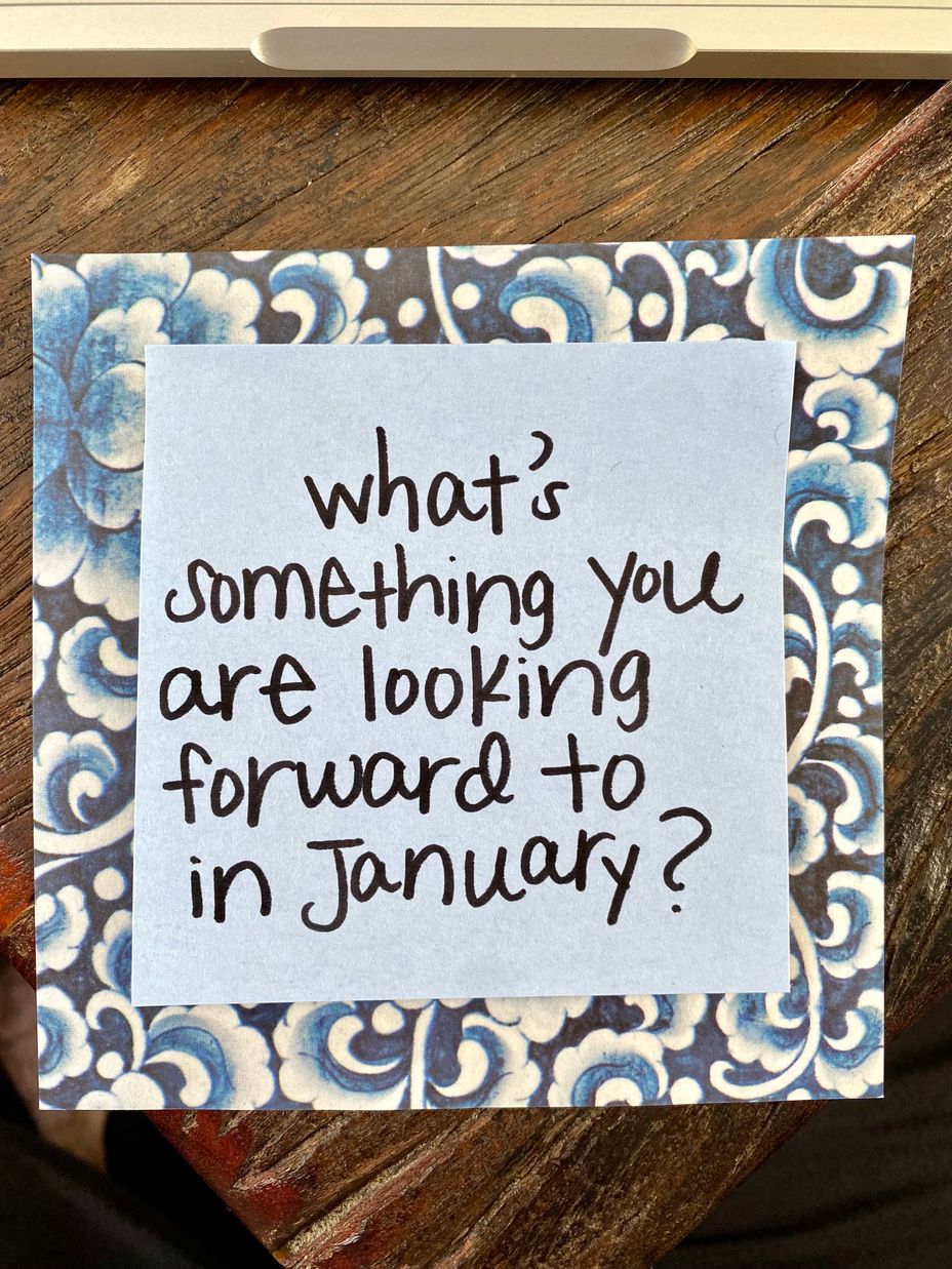 <p>What’s something you are looking forward to in January?</p>