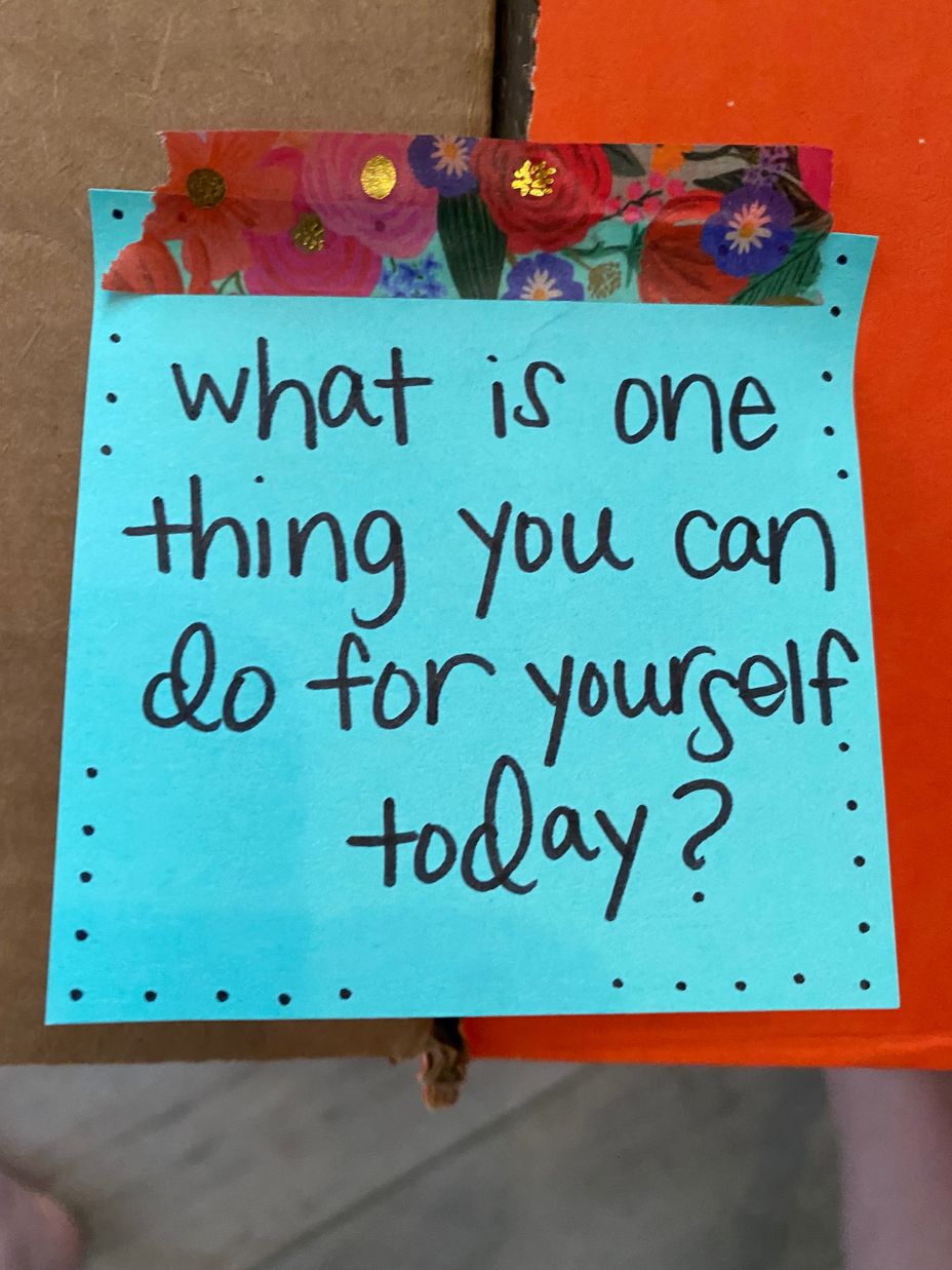 <p>What is one thing you can do for yourself today?</p>