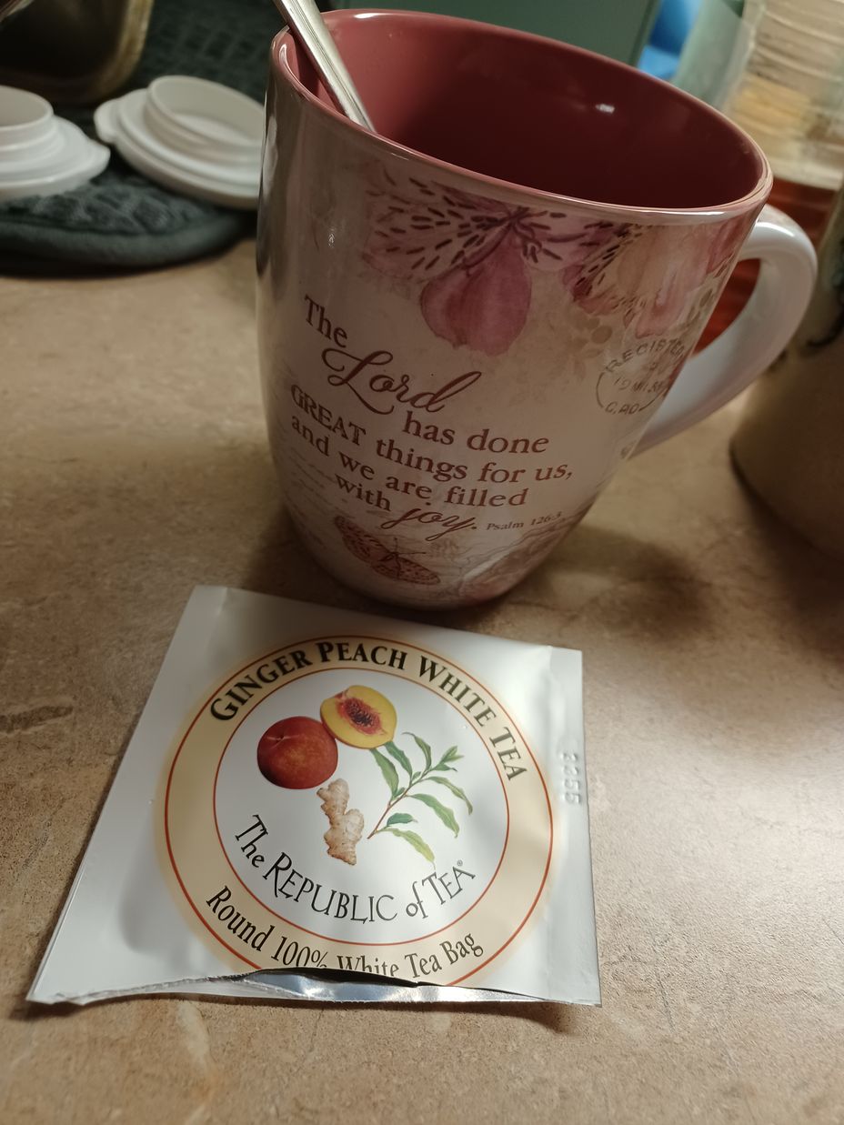 <p>A friend of mine from high school sent me 4 fancy gorgeous mugs and 50 new teas to try to lift up my heavy spirit.</p>