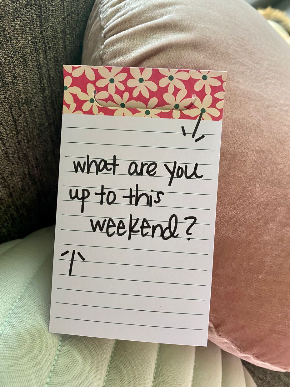 <p>What are you up to this weekend?</p>