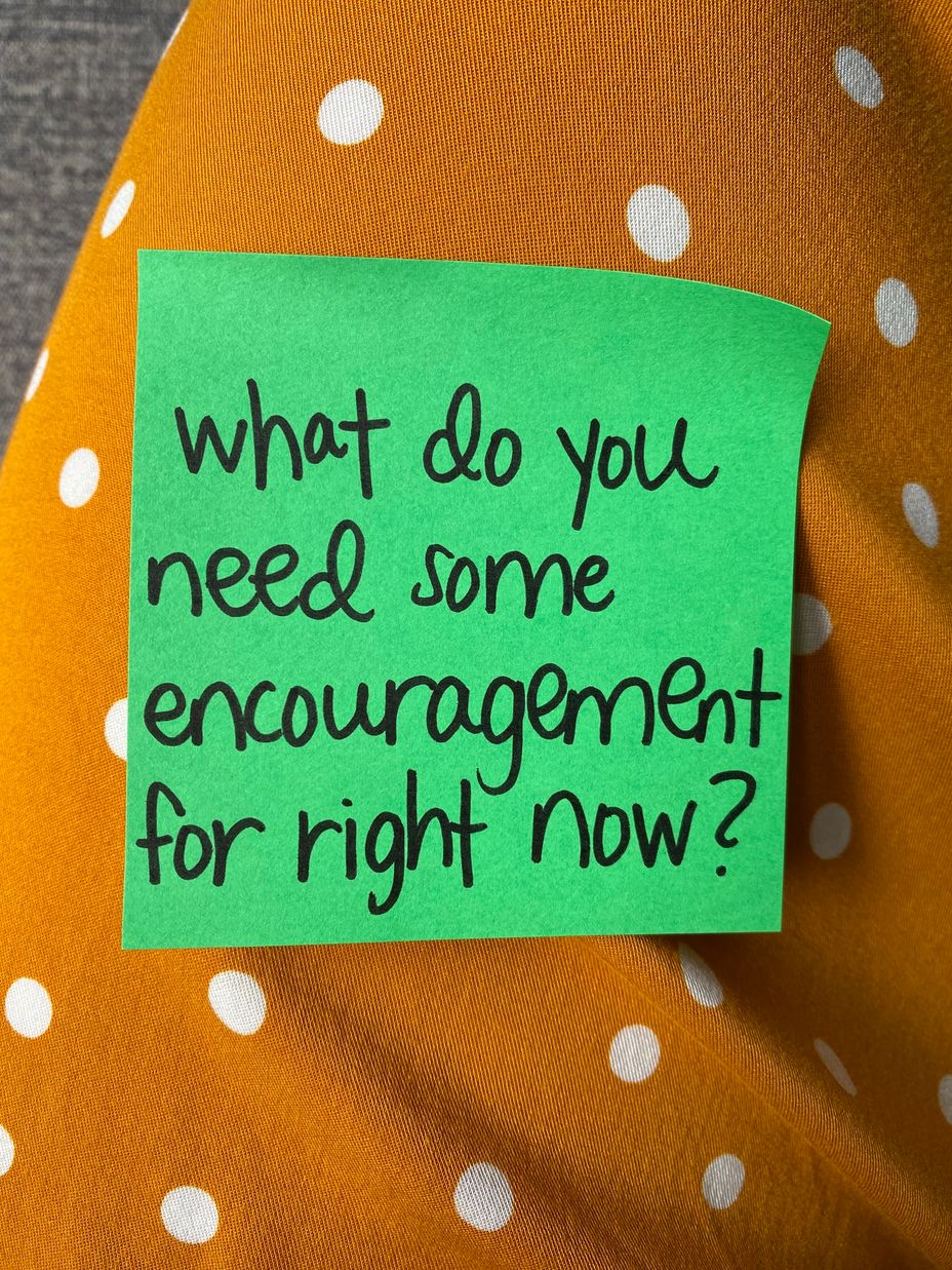 <p>What do you need some encouragement for right now?</p>