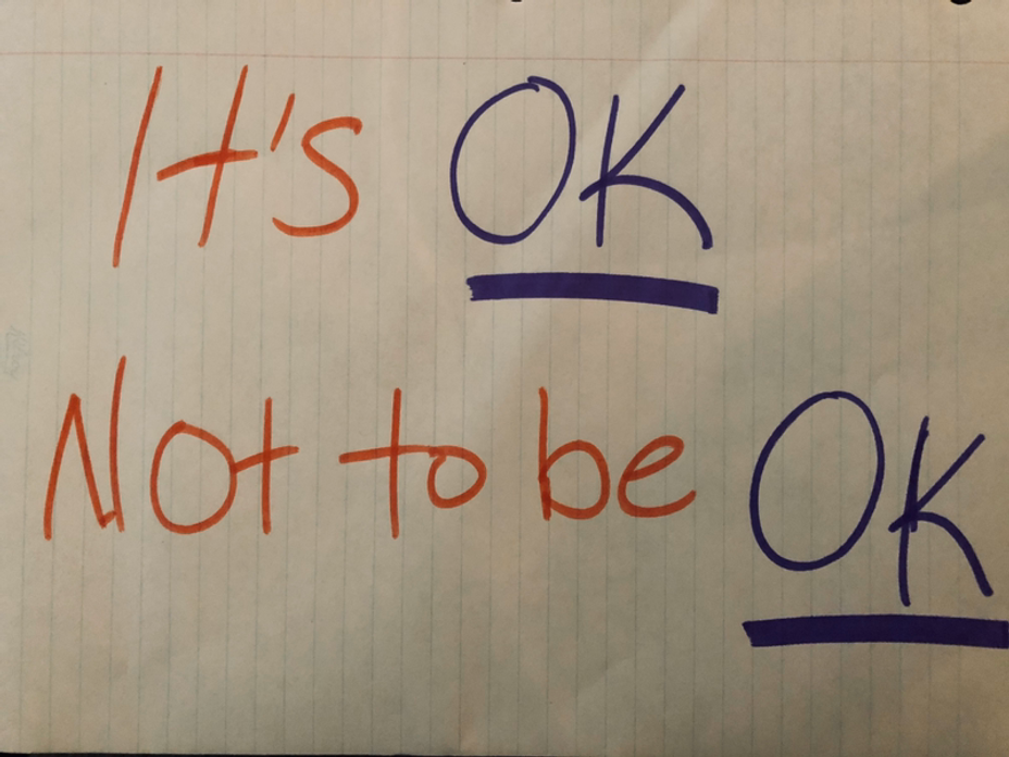 <p>It’s OK not the be OK</p>