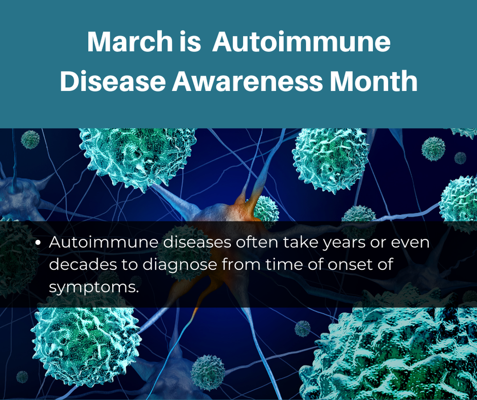 <p>March is <a class="tm-topic-link ugc-topic" title="autoimmune diseases" href="/topic/autoimmune-diseases/" data-id="5b23ce6300553f33fe98db91" data-name="autoimmune diseases" aria-label="hashtag autoimmune diseases">#AutoimmuneDiseases</a>  awareness month.</p>