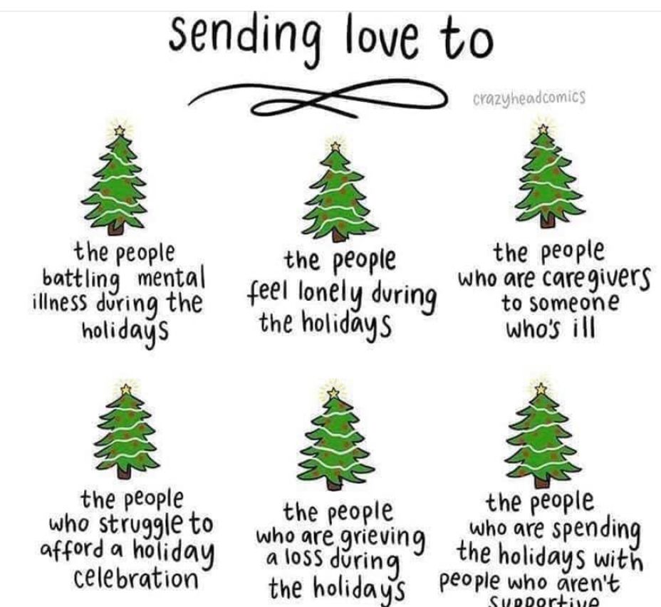 <p>Putting love out there to those who don’t generally have a “normal” holiday season. <a class="tm-topic-link ugc-topic" title="Lonliness" href="/topic/lonliness/" data-id="5bc7a4d5d540b100ac7860c2" data-name="Lonliness" aria-label="hashtag Lonliness">#Lonliness</a>  <a class="tm-topic-link mighty-topic" title="Grief" href="/topic/grief/" data-id="5b23ce8400553f33fe9939d2" data-name="Grief" aria-label="hashtag Grief">#Grief</a>  <a class="tm-topic-link ugc-topic" title="Toxic" href="/topic/toxic/" data-id="5bd7cf8b7f348200c0210331" data-name="Toxic" aria-label="hashtag Toxic">#Toxic</a>  family <a class="tm-topic-link ugc-topic" title="Caregivers" href="/topic/caregivers/" data-id="5b23ce6a00553f33fe98f1bd" data-name="Caregivers" aria-label="hashtag Caregivers">#Caregivers</a> </p>