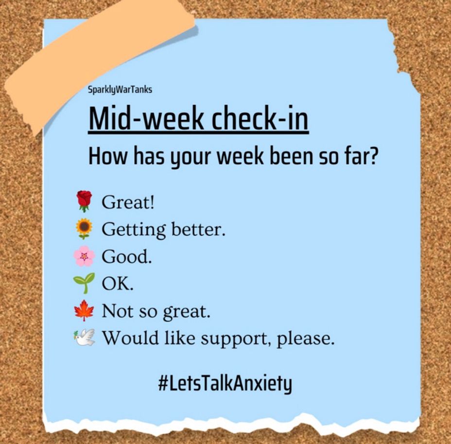 <p>Mid-week check-in: How has your week been so far?</p>