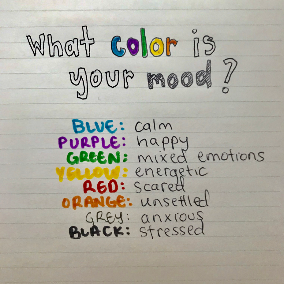 <p>What color is your mood today?</p>