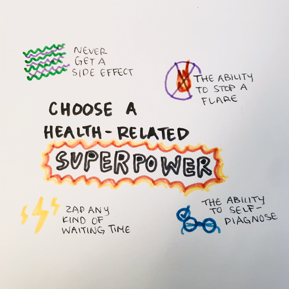 <p>Choose a health-related superpower! ⚡️🔥</p>