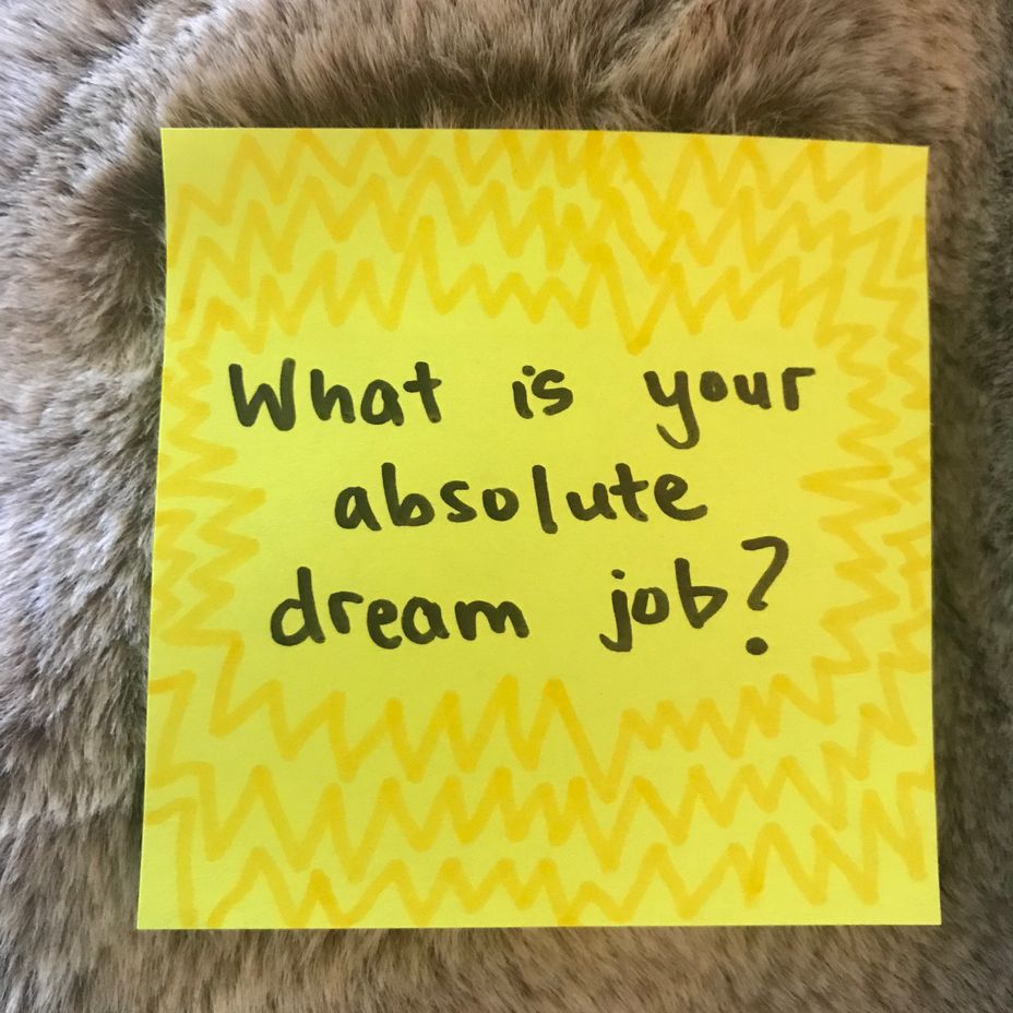 <p>What is your absolute dream job?</p>