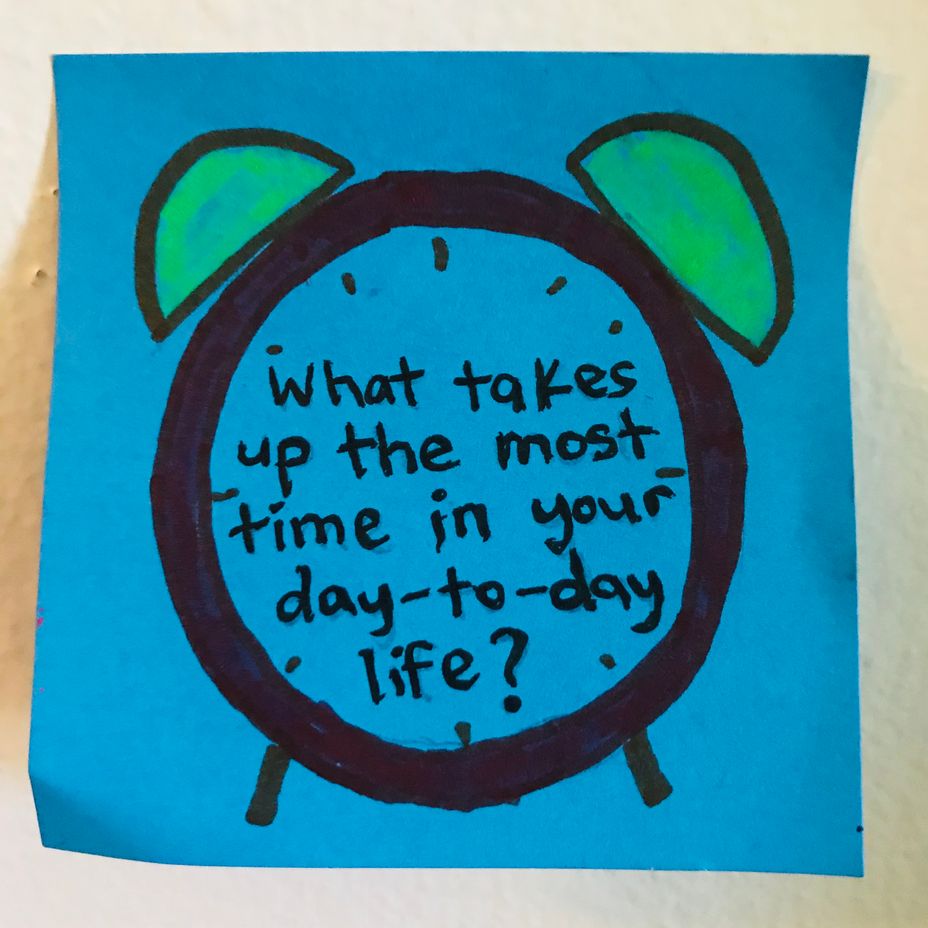<p>What takes up the most time in your day-to-day life?</p>