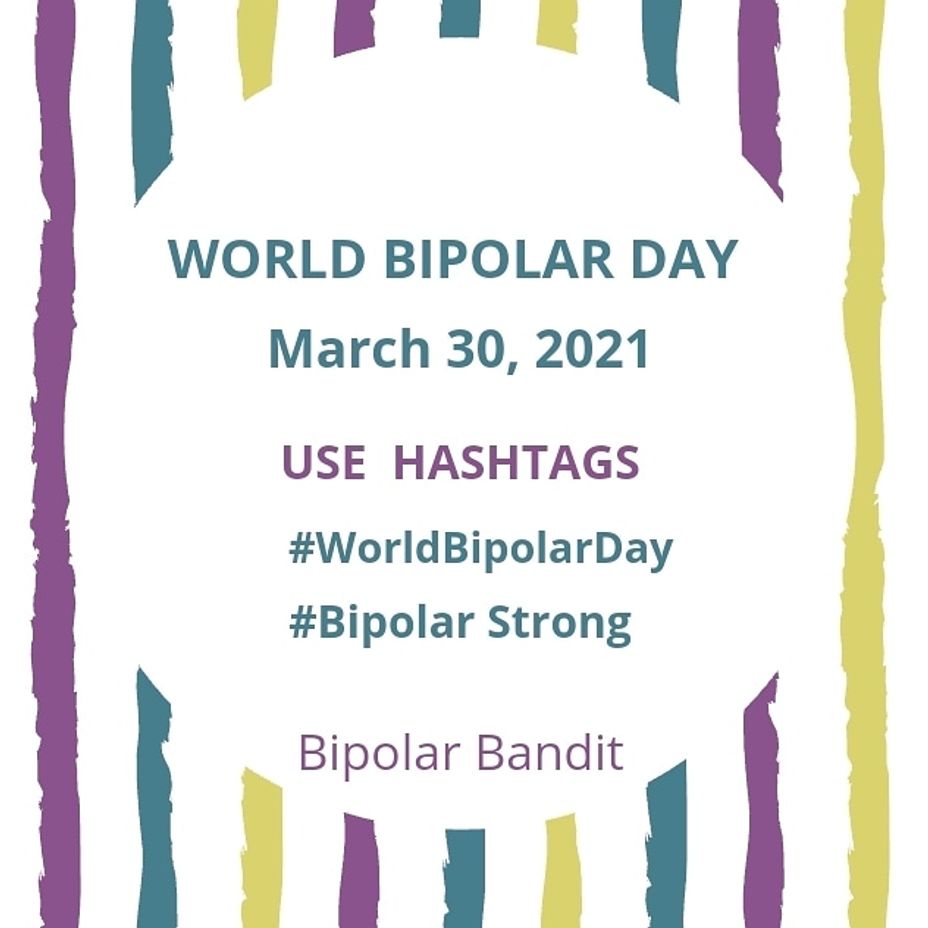<p>It is World <a href="https://themighty.com/topic/bipolar-disorder/?label=Bipolar" class="tm-embed-link  tm-autolink health-map" data-id="5b23ce6600553f33fe98e465" data-name="Bipolar" title="Bipolar" target="_blank">Bipolar</a> Day</p>