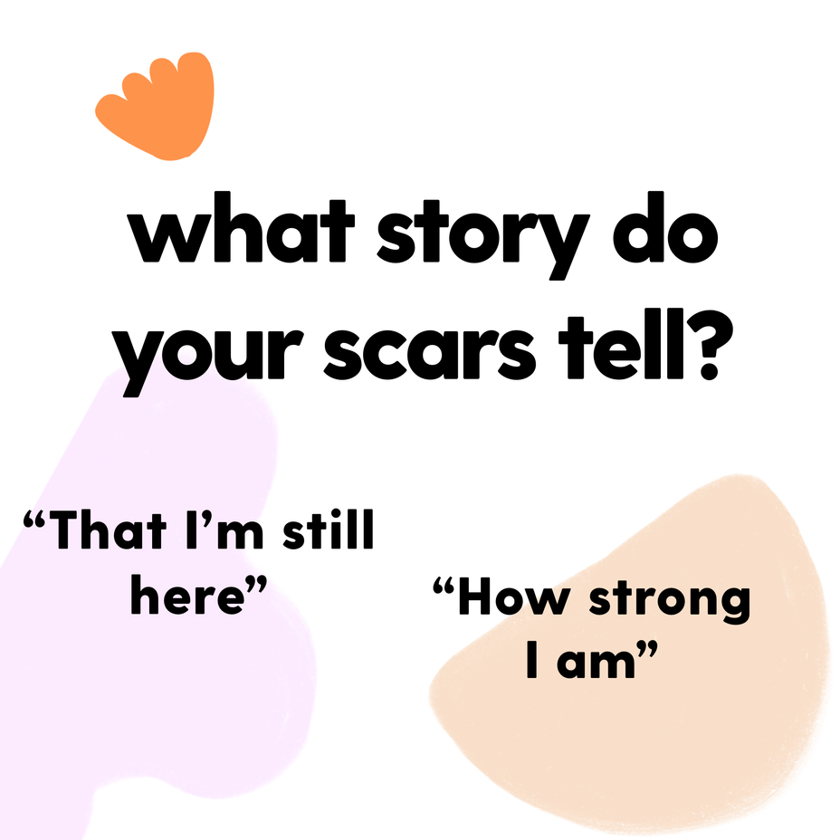 <p>What story do your scars tell?</p>