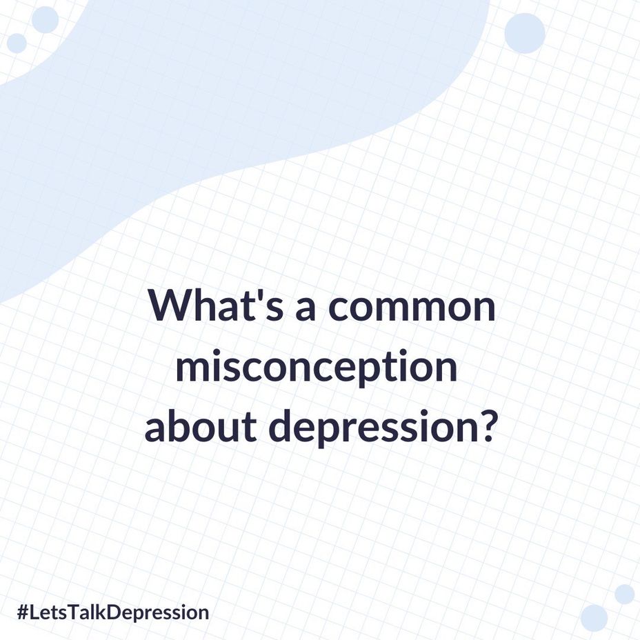 <p>What’s a common misconception about <a href="https://themighty.com/topic/depression/?label=depression" class="tm-embed-link  tm-autolink health-map" data-id="5b23ce7600553f33fe991123" data-name="depression" title="depression" target="_blank">depression</a>?</p>