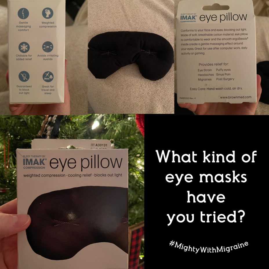 <p>What kind of eye masks have you tried?</p>