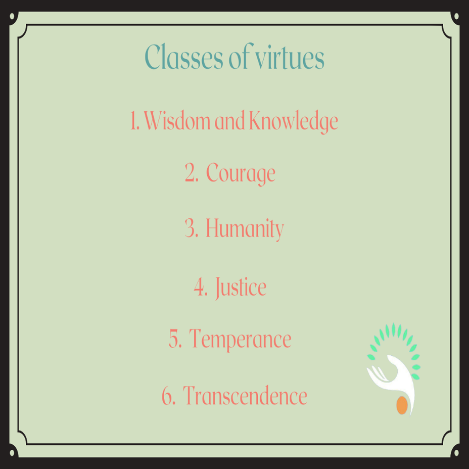 <p>Classes of Virtues</p>