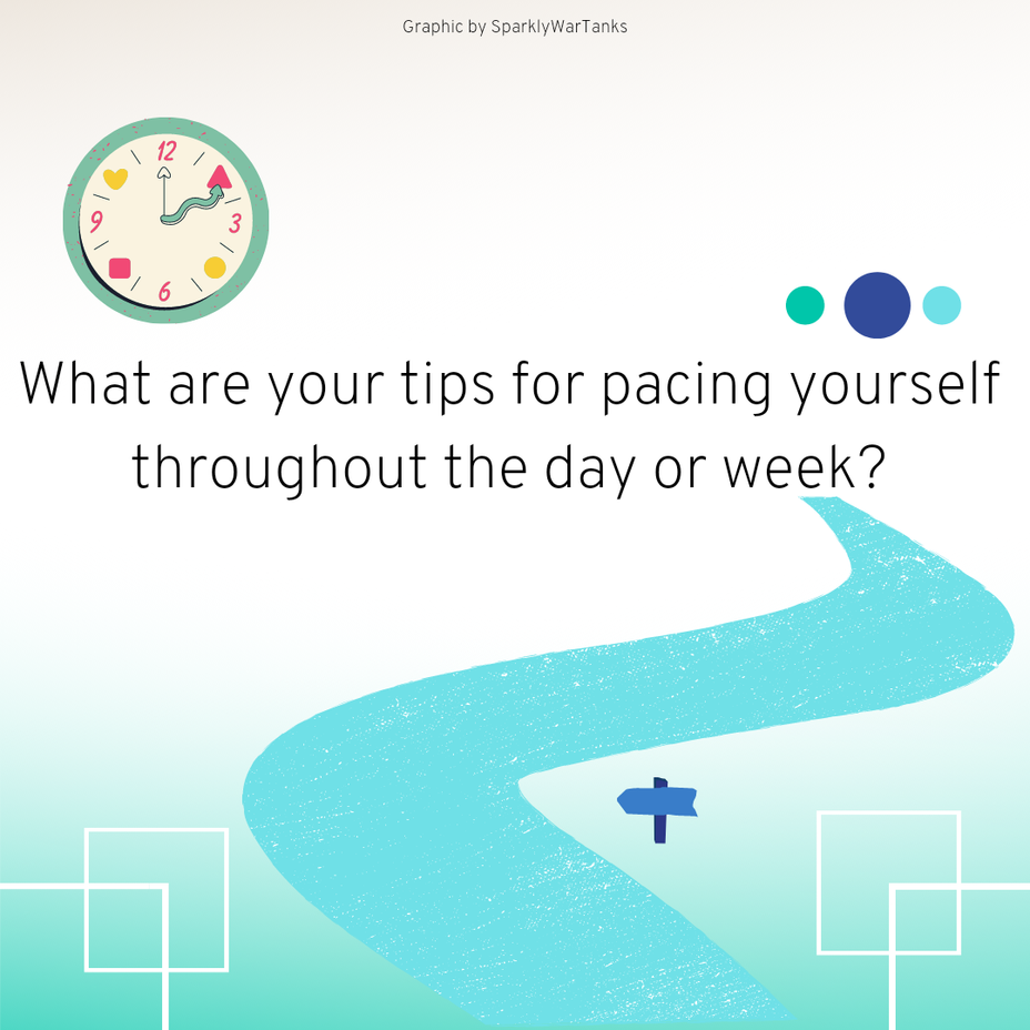 <p>What are your tips for pacing yourself throughout the day or week?</p>