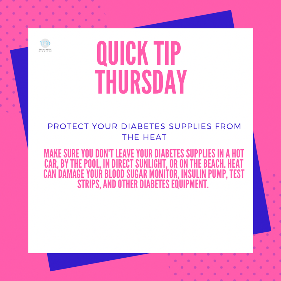 <p>Quick Tip Thursday: Protect Your <a href="https://themighty.com/topic/diabetes/?label=Diabetes" class="tm-embed-link  tm-autolink health-map" data-id="5b23ce7700553f33fe99129c" data-name="Diabetes" title="Diabetes" target="_blank">Diabetes</a> Supplies From The Heat</p>