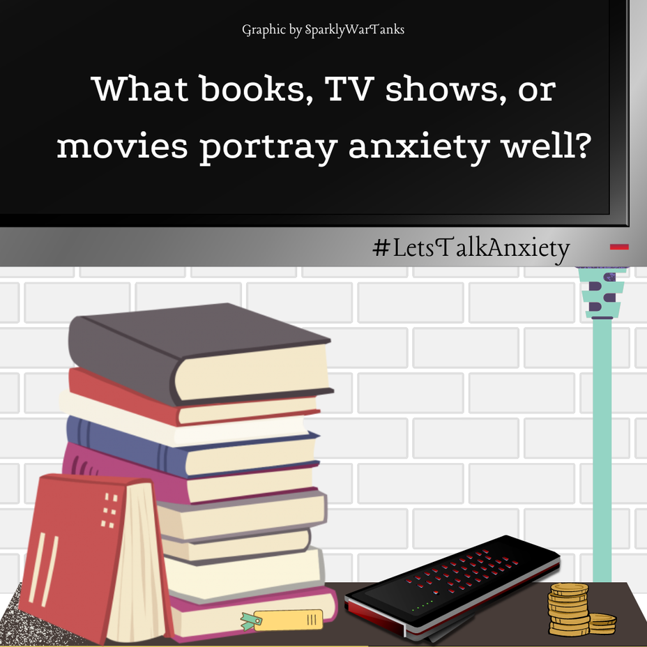 <p>What books, TV shows, or movies portray <a href="https://themighty.com/topic/anxiety/?label=anxiety" class="tm-embed-link  tm-autolink health-map" data-id="5b23ce5f00553f33fe98d1b4" data-name="anxiety" title="anxiety" target="_blank">anxiety</a> well?</p>