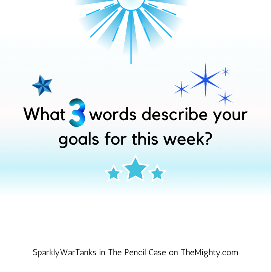 <p>What three words describe your goals for this week?</p>