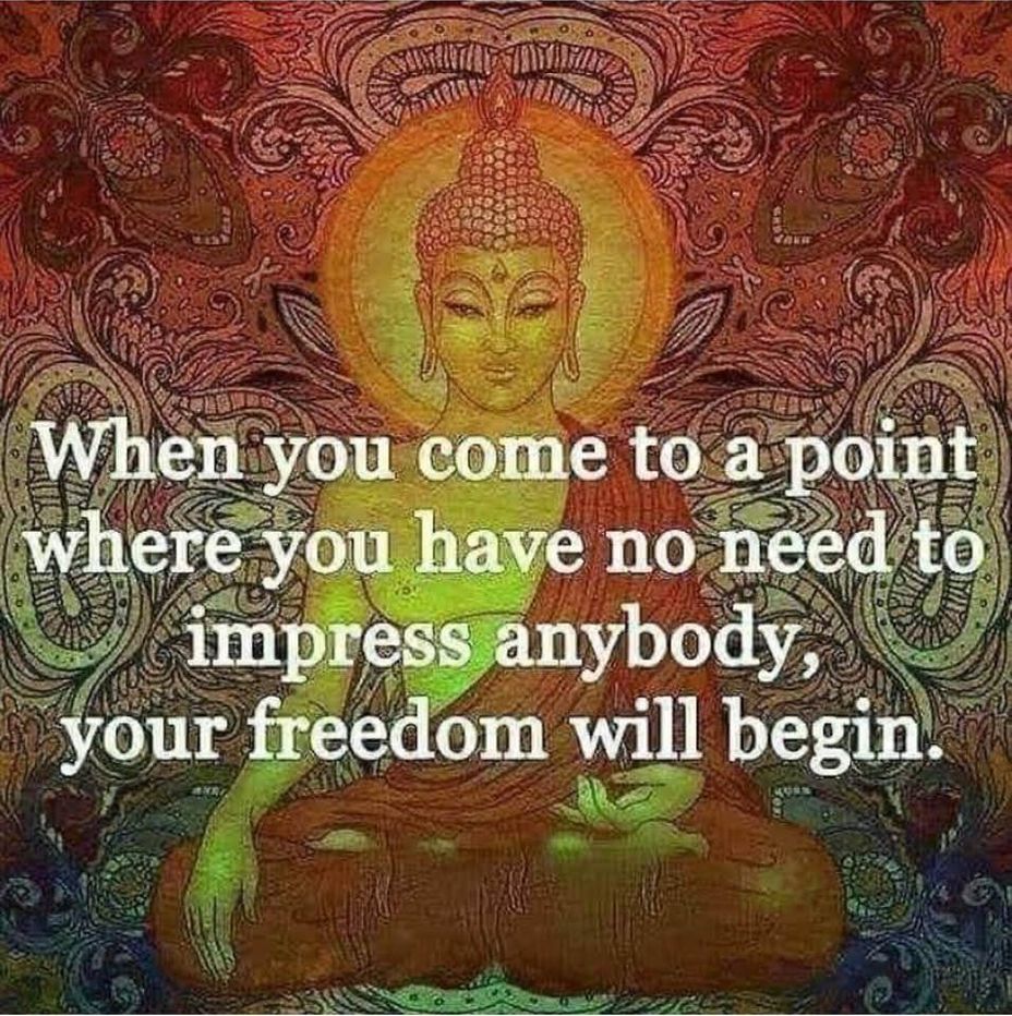 <p>No need to impress others</p>